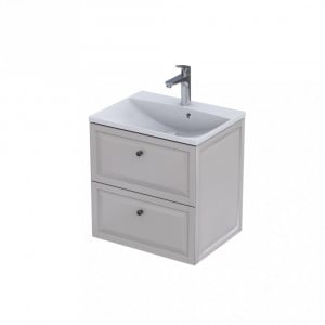 Set mobilier suspendat Oristo Montebianco si lavoar Beryl, 60 cm, sand mat - Img 3