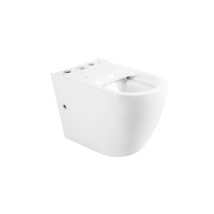 Set vas wc stativ rimless Foglia Oslo cu rezervor si capac soft close inclus, alb lucios - Img 4