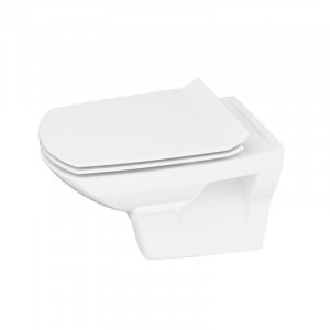 Set vas wc suspendat Cersanit Carina 724 CleanOn cu capac slim softclose
