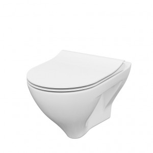 Set vas WC suspendat Cersanit Mille B291CleanOn cu capac slim softclose