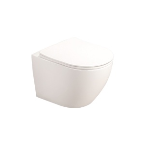 Set vas WC suspendat Fluminia Alfonzo Rimless protect cu capac softclose alb