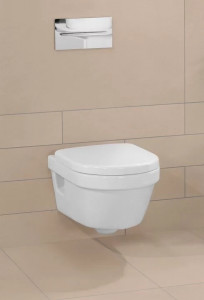 Set vas WC suspendat Villeroy & Boch, Architectura, Direct flush, rotund, capac soft close, quick release, alb alpin - Img 3