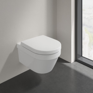 Set vas WC suspendat, Villeroy & Boch, Architectura, Direct flush, rotund, capac wc soft close si quick release, alb alpin - Img 2