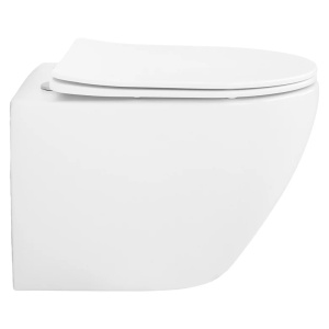 Set vas wc vortex suspendat, Rotund, Foglia Oslo si capac softclose alb - Img 5