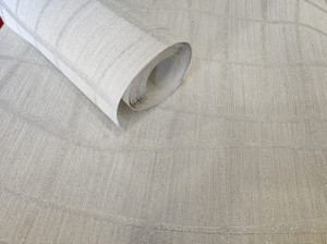 Tapet vinil Novamur Marburg 6594-30, lavabil, model 3D argintiu, 10,05x0,53 m