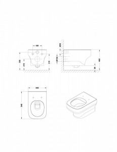 VAS WC MID SUSPENDAT RIMLESS - Img 4