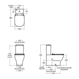 Vas Wc stativ Ideal Standard Tesi AquaBlade®, back-to-wall, negru mat - Img 6