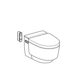 Vas wc suspendat cu functie de bideu Geberit AquaClean Mera Comfort, capac soft close, alb - Img 6