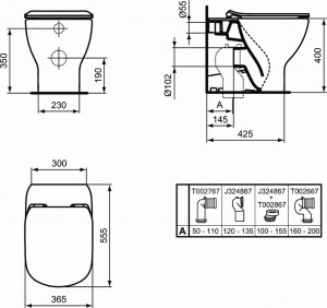VAS WC TESI BTW AQUABLADE PENTRU REZERVOR INCASTRAT - Img 2