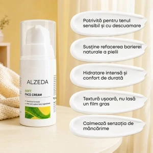 Cremă de față calmantă ALZEDA Soft – pentru seboree și descuamare - Img 4