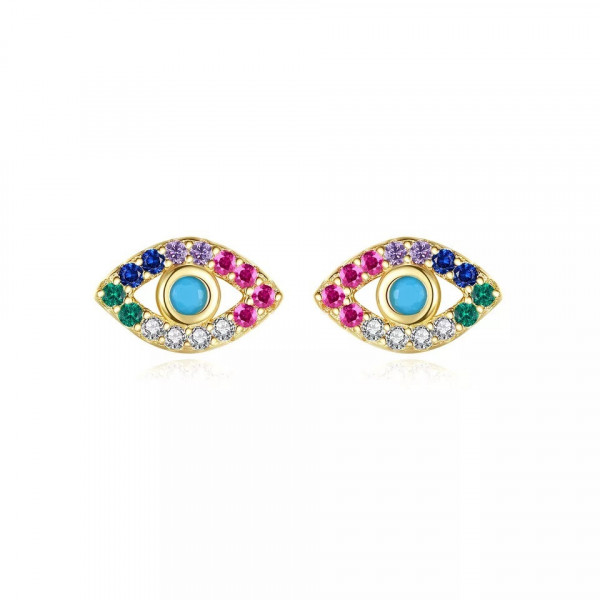 Cercei Din Argint Multicolor Model Ochi cod ARG381J