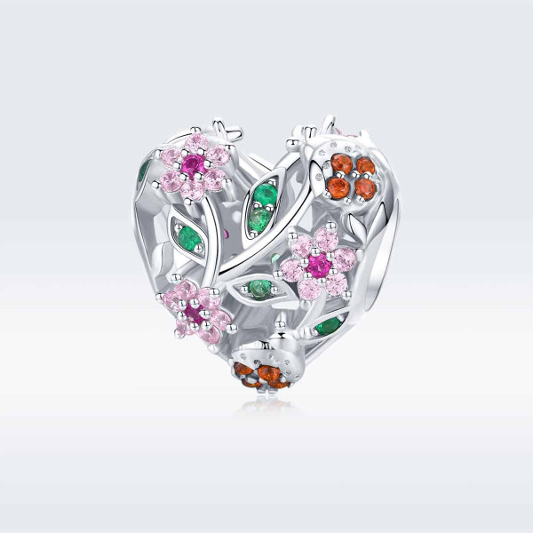 Charm Argint Talisman -INIMA Multicolora- CHA1094A
