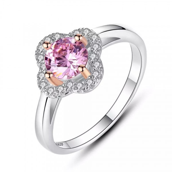 INEL ARGINT CU Zirconiu --Pink Crystal-- arg381M
