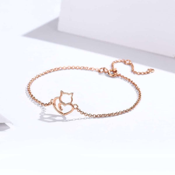 Bratara Din Argint Rose - PISICA- - ARG368D