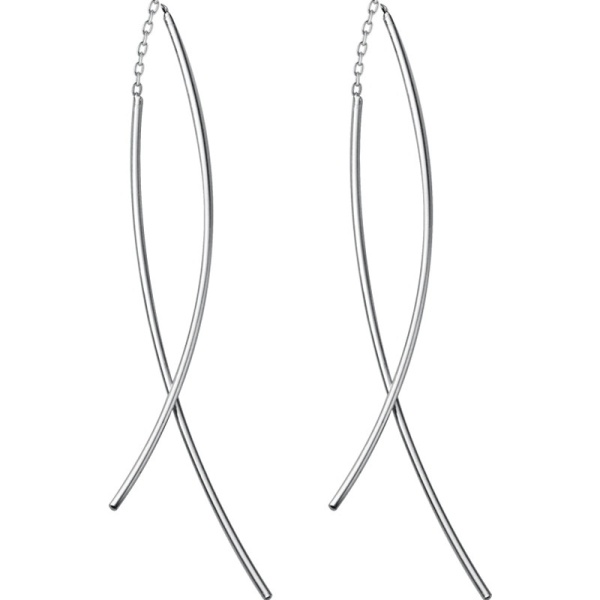 Cercei Lungi din Argint 925: Eleganță și Minimalism la 5.5 cm Arg230G