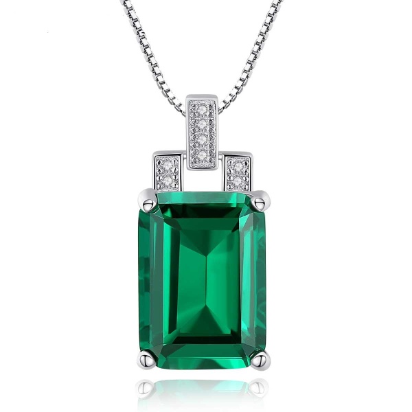 Lantisor Din Argint S925 Zirconiu Smarald Verde Arg384MN