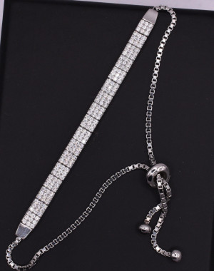 Bratara din argint Sparkling Tennis Clear 3 Randuri ARG413J - Img 5