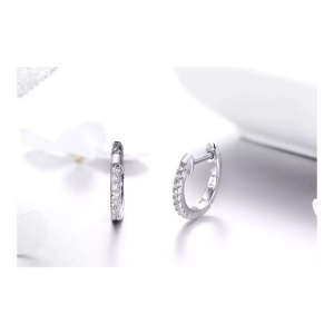 Cercei din argint Moon Look silver, Argint 925, Pentru Femei - Img 2