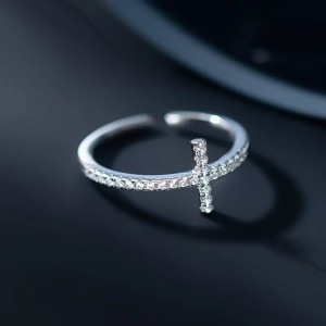 Inel Elegant din Argint 925, Cruce Strălucitoare cu Piatre Cubic Zirconia Arg311X - Img 2