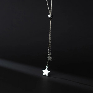 Lantisor Din Argint 925 --- STELUTE-- STARS ARG390X - Img 4