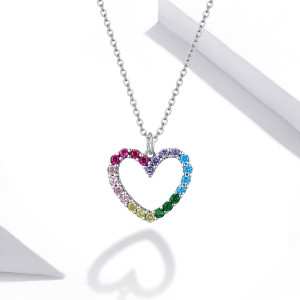 Lantisor Cu Pandativ DIn Argint -- Inima Love-- ARG413A - Img 2