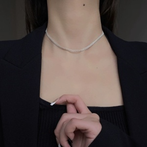 Lantisor Din Argint Bilute Choker --- Bead Laser --- Arg401A - Img 6