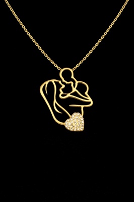 Colier din argint Happy Mom Gold Arg153E