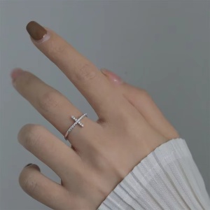 Inel Elegant din Argint 925, Cruce Strălucitoare cu Piatre Cubic Zirconia Arg311X - Img 4