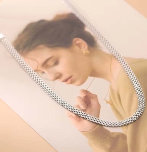 Lantisor Din Argint 925, Grosime 4,5 mm, Choker Plat --- Model Mesa Rodiat --- Arg07F - Img 3