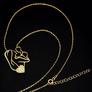 Colier din argint Happy Mom Gold Arg153E - Img 2