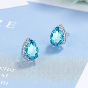 Cercei Eleganti de Cristal, Disponibil în Diverse Culori, Ideal pentru Orice Ocazie Cod ARG203F - Img 2
