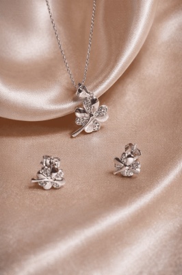 Set Bijuterii Argint 925 Model Trifoi Cu Patru Foi – Noroc și Eleganță SET 203X - Img 3