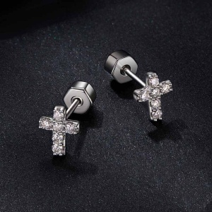 Set de Bijuterii Argint 925 cu Moissanite: Lănțișor, Pandantiv și Cercei Arg14X - Img 4