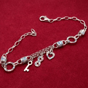 Bratara din argint Cute Chain Hearts ARG 338A - Img 2