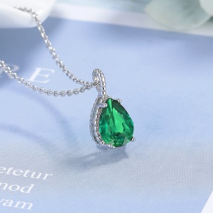 Colier Elegant cu Pandantiv de Cristal, Disponibil în Diverse Culori, Ideal pentru Orice Ocazie Cod ARG203E - Img 3