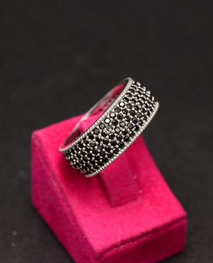 Inel Argint cu Zirconii Black Onix ARG173C - Img 2