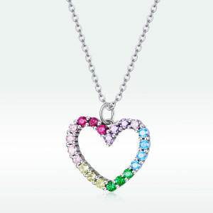 Lantisor Cu Pandativ DIn Argint -- Inima Love-- ARG413A - Img 1