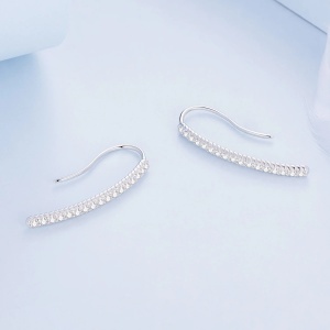 Cercei din argint Long Crystals, Argint 925, Pentru Femei - Img 3