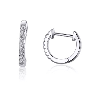 Cercei din argint Moon Look silver, Argint 925, Pentru Femei