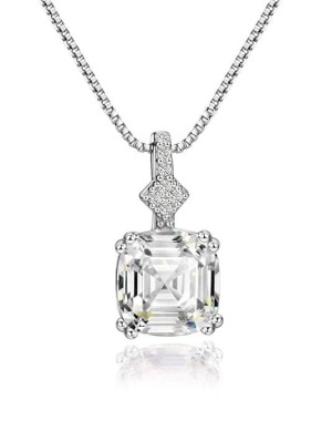 Lantisor Argint 925 Cu Pandantiv Zirconia Patrat 5A, Colier Elegant Femei Cu Cristal Stralucitor L112C