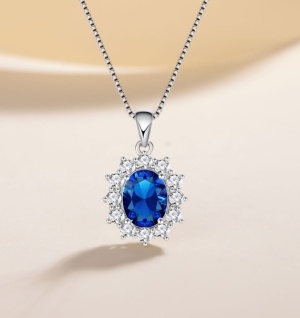 Set Bijuterii Argint S925 Cu Cristale Safir – Eleganță și Stil Cod Set 209A - Img 5