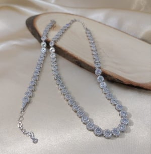 Set Colier și Brățară din Argint 925 cu Zirconii Pavate – Strălucire Elegantă și Design Fin SET 244E - Img 1