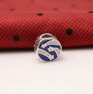 Charm 3 Culori Roz/Turcoaz/Alb - Stea Cazatoare-- CHA1070 - Img 2