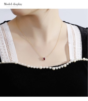 Colier Din Argint Red Lantisor Placat Aur / Gold Arg390ABA - Img 4