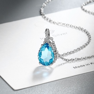 Colier Elegant cu Pandantiv de Cristal, Disponibil în Diverse Culori, Ideal pentru Orice Ocazie Cod ARG203E - Img 6