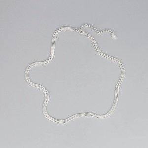Lantisor Din Argint Bilute Choker --- Bead Laser --- Arg401A - Img 4