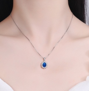 Set Bijuterii Argint S925 Cu Cristale Safir – Eleganță și Stil Cod Set 209A - Img 7