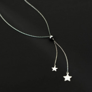 Lantisor Din Argint 925 --- STELUTE-- STARS ARG390X - Img 3