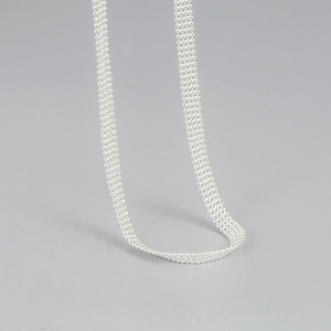 Lantisor Din Argint Bilute Choker --- Bead Laser --- Arg401A - Img 5