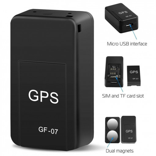 Mini GPS Tracker Techstar® GF-07, Localizare GPS,SIM, Prindere Magnetica